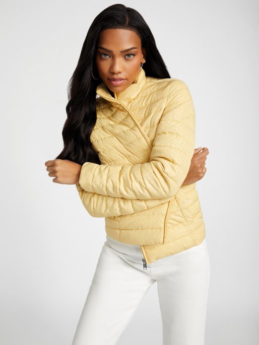 Guess Shopping Eko Fleur Logo Prošivena Jakna Dusty Sunrise