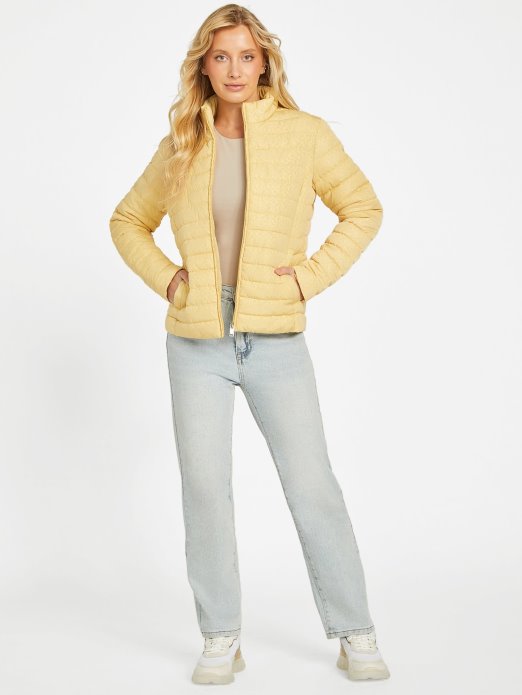 Guess Shopping Eko Fleur Logo Prošivena Jakna Dusty Sunrise