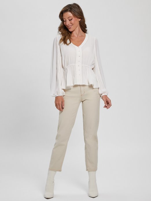 Guess Shopping Eko Hera Top Krem ​​​​bijela