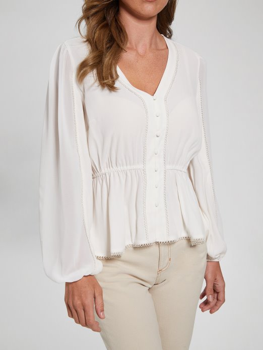 Guess Shopping Eko Hera Top Krem ​​​​bijela