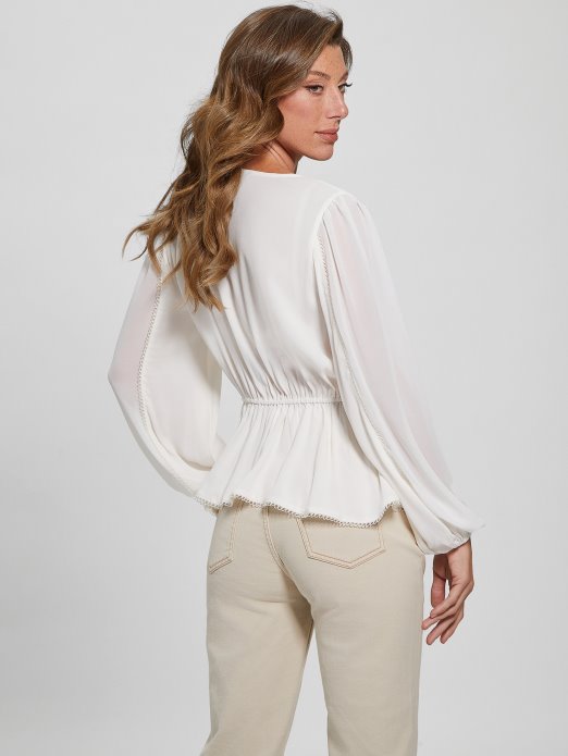 Guess Shopping Eko Hera Top Krem ​​​​bijela