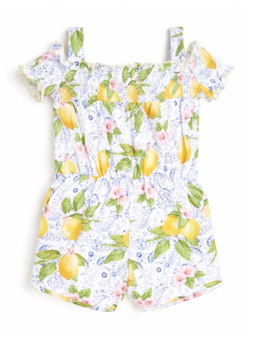 Guess Shopping Eko Hlače S Hladnim Ramenima S Printom Limunovog Lišća (2-7)