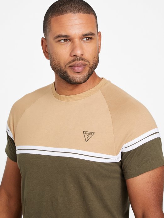 Guess Shopping Eko Kido Color-block Tee Olive Morning