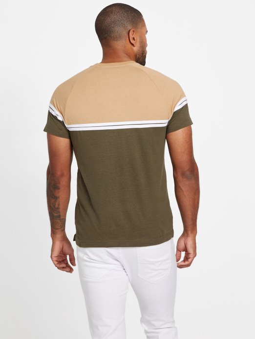 Guess Shopping Eko Kido Color-block Tee Olive Morning