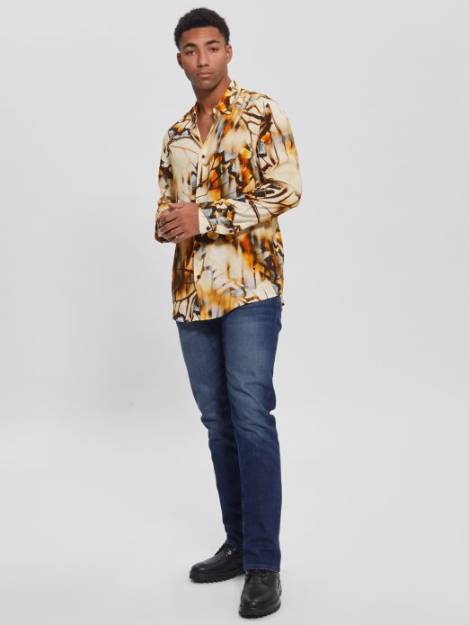 Guess Shopping Eko Leptiri Košulja Blurred Butterflies