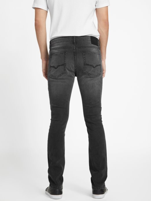 Guess Shopping Eko Liam Skinny Jeans Black Destroy