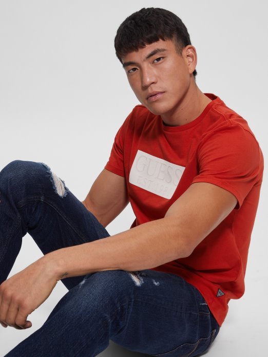 Guess Shopping Eko Logo Majica Vulkan Crvena