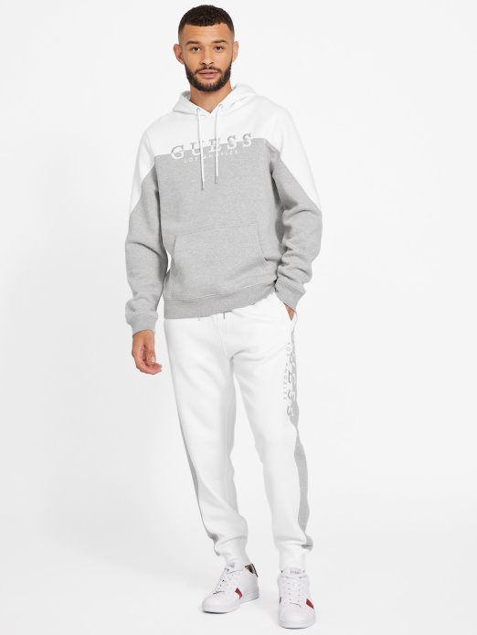 Guess Shopping Eko Marcus Logo Joggers Pure White
