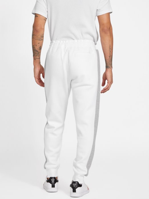 Guess Shopping Eko Marcus Logo Joggers Pure White
