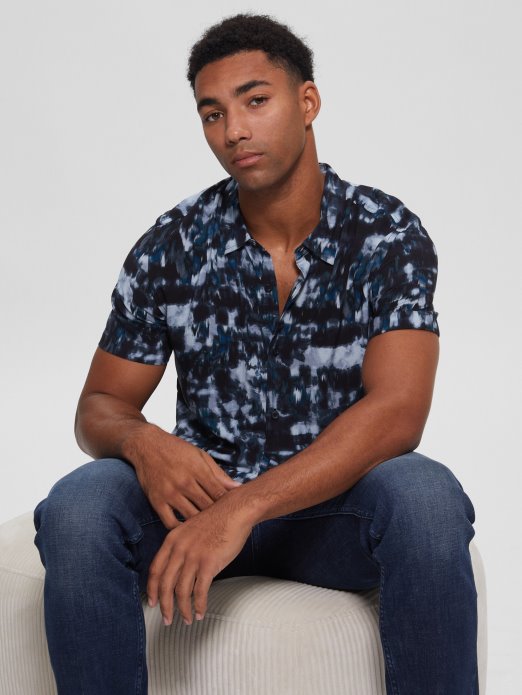 Guess Shopping Eko Rajon Tie-dye Ikat Košulja Ikat Tie Dye