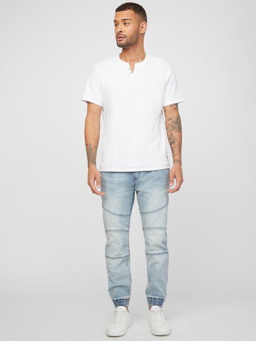 Guess Shopping Eko Ricky Split Majica čista Bijela