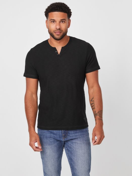 Guess Shopping Eko Ricky Split Tee Jet Black