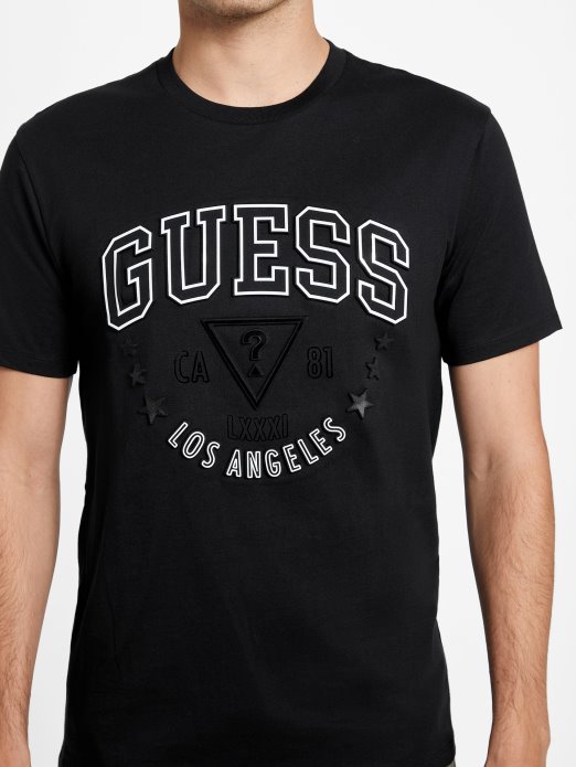 Guess Shopping Eko Sammo Logo Majica Jet Crna