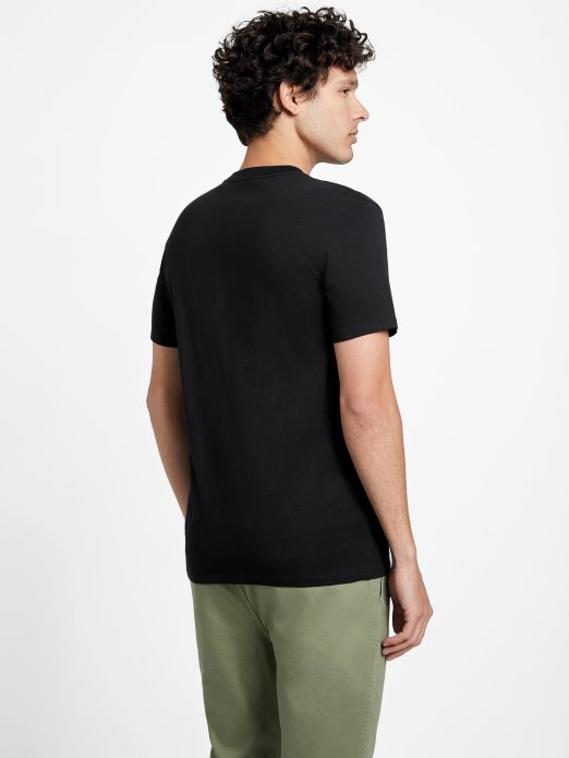 Guess Shopping Eko Sammo Logo Majica Jet Crna