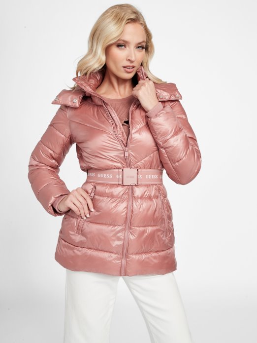 Guess Shopping Eko Silene Pufer Jakna Crvena Glen