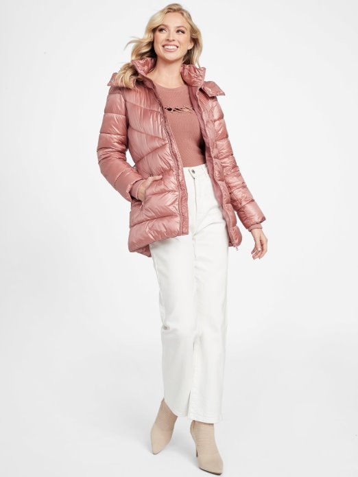 Guess Shopping Eko Silene Pufer Jakna Crvena Glen