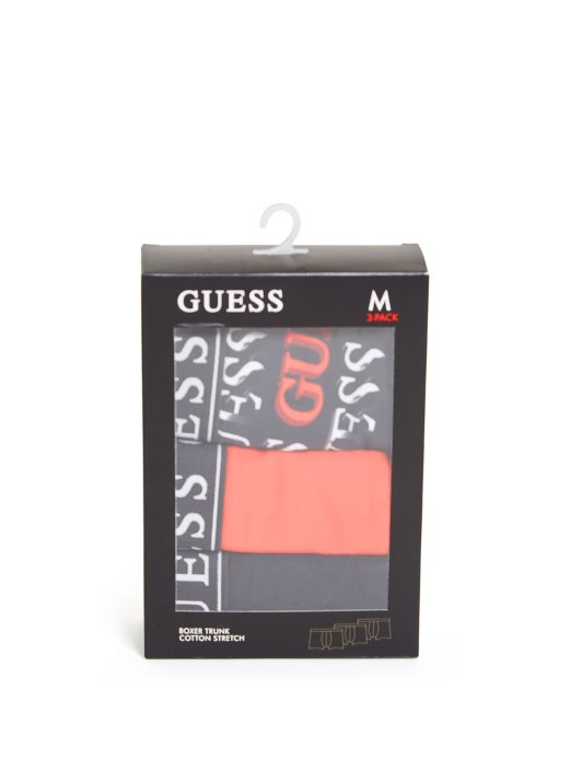 Guess Shopping Elvin Boxer 3-pack Crna/crvena/guess Shopping Logo