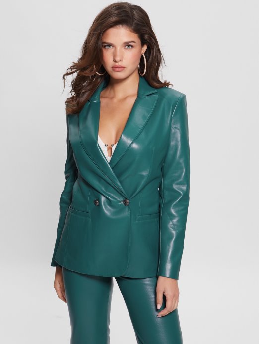 Guess Shopping Emelie Blejzer Od Umjetne Kože Regal Teal Multi