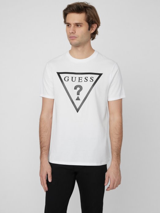 Guess Shopping Erikk Majica S Logotipom čisto Bijela