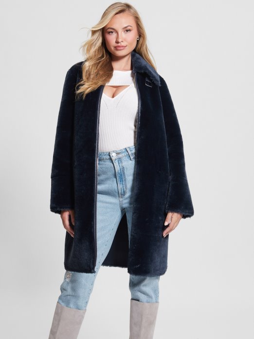 Guess Shopping Flora Reverzibilni Kaput Tajna Plava