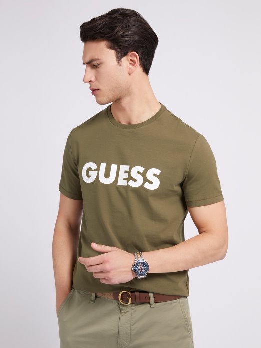 Guess Shopping Front Logo Majica Zelena Novi Trend