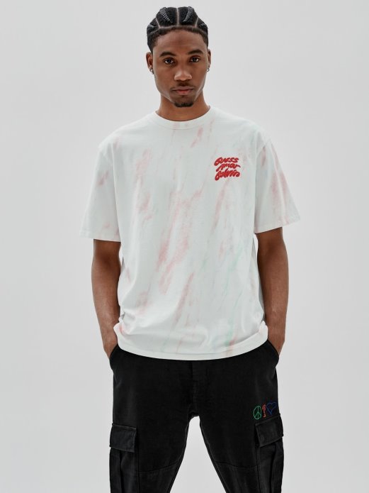 Guess Shopping Front Logo T-shirt Bijela Multi