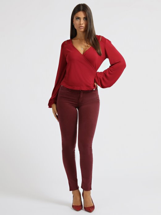 Guess Shopping Front Zamotati Top