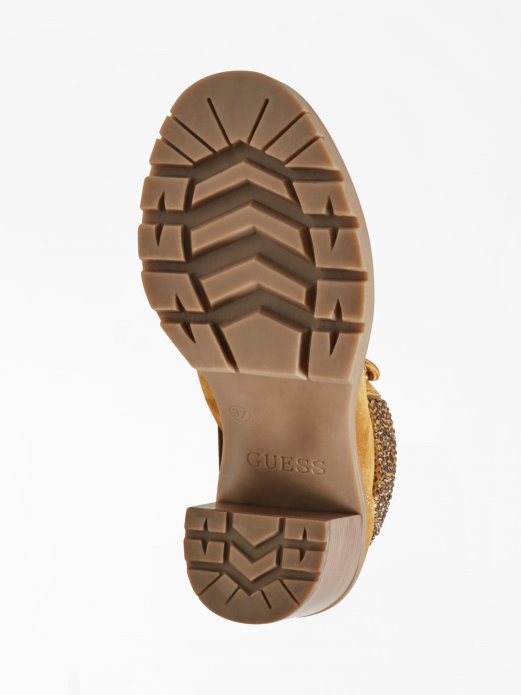 Guess Shopping Gelyn Gležnjače Od Prave Kože Smeđe