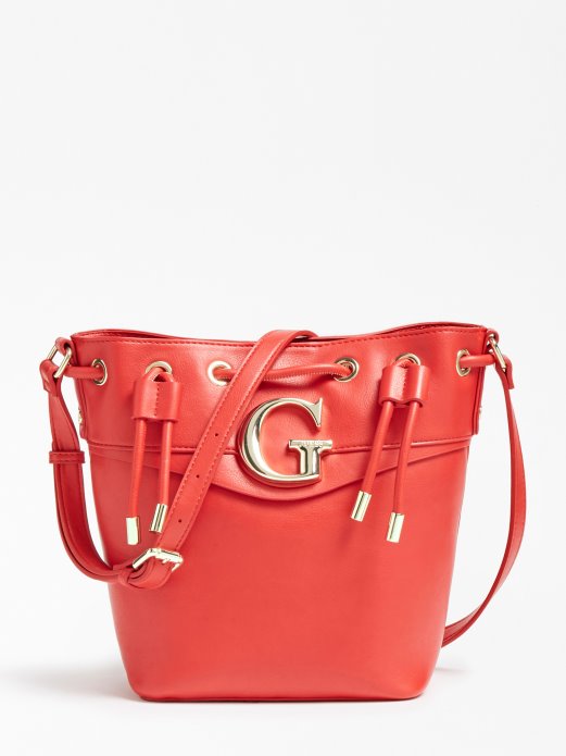 Guess Shopping Genevieve Bucket Bag Crvena