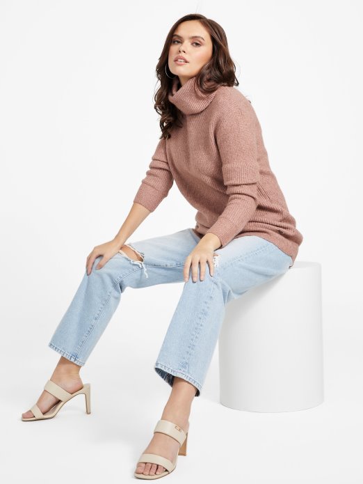 Guess Shopping Ginger Dugi Džemper Pečeni Kesten