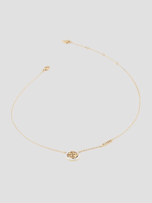 Guess Shopping Gold-tone Cz Quattro G Coin Ogrlica žuto Zlato