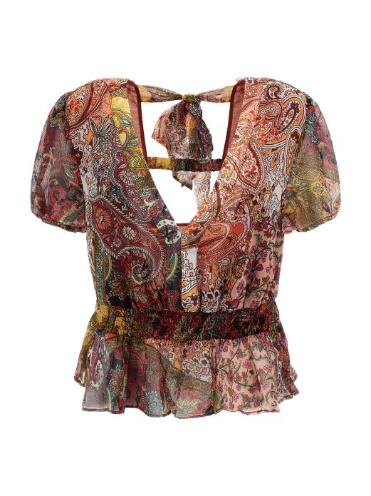 Guess Shopping Gornji Dio S Printom Paisley Crveni