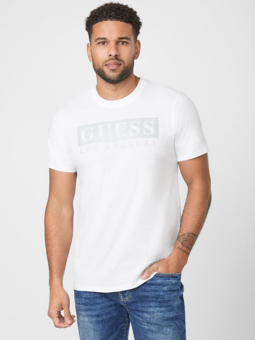 Guess Shopping Greg Logo Majica čisto Bijela