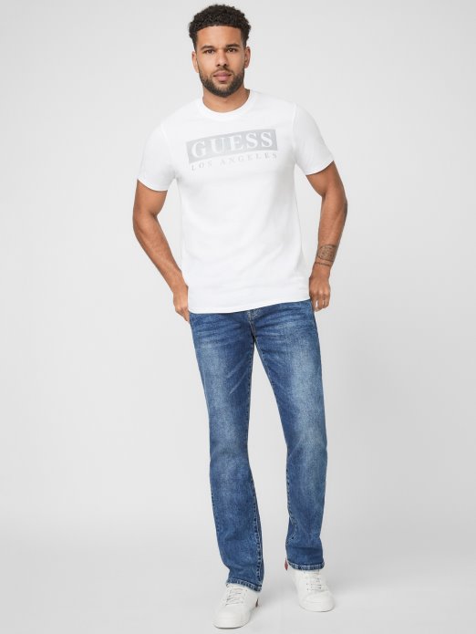 Guess Shopping Greg Logo Majica čisto Bijela