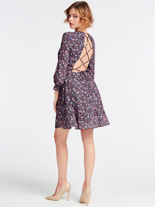 Guess Shopping Haljina S Višebojnim Uzorkom S Cvjetnim Printom