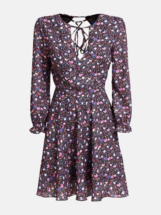 Guess Shopping Haljina S Višebojnim Uzorkom S Cvjetnim Printom