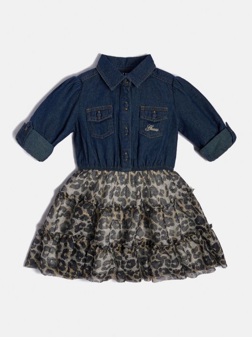 Guess Shopping Haljina Sa životinjskim Printom Plava