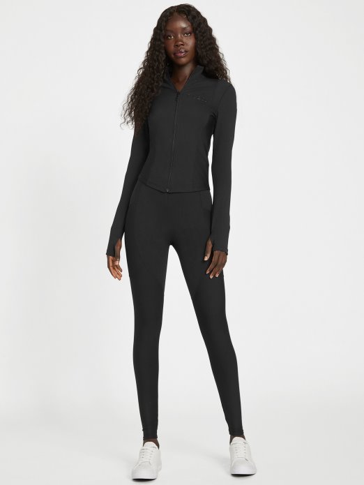 Guess Shopping Ikram Jakna S Patentnim Zatvaračem Jet Crna