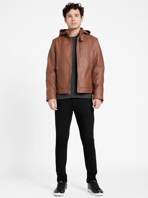 Guess Shopping Jakna Od Umjetne Kože Camel Roney