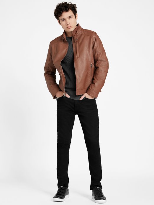 Guess Shopping Jakna Od Umjetne Kože Camel Roney