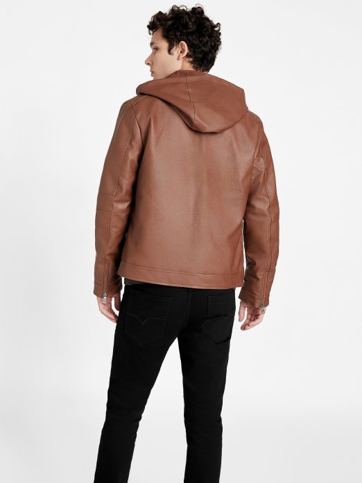 Guess Shopping Jakna Od Umjetne Kože Camel Roney