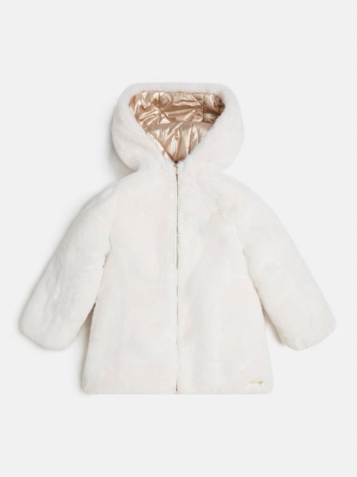 Guess Shopping Jakna Od Umjetnog Krzna Zlatna