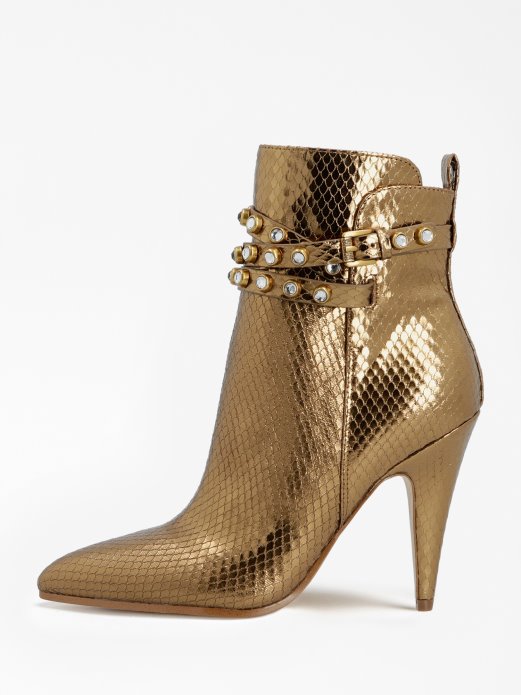 Guess Shopping Jessia Laminated Bootie Bronze