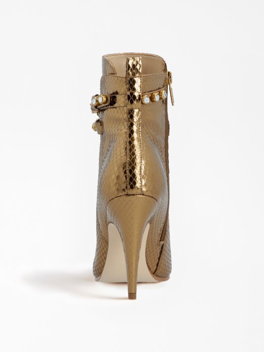 Guess Shopping Jessia Laminated Bootie Bronze