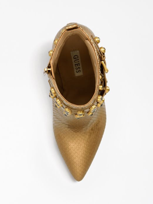 Guess Shopping Jessia Laminated Bootie Bronze