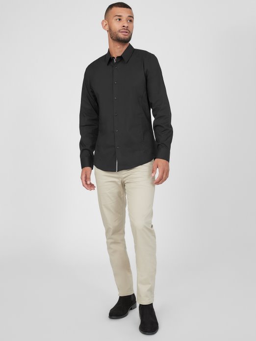 Guess Shopping Jet Crna Damon Košulja Od Poplina