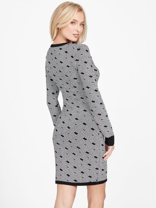 Guess Shopping Jet Crna Džemper Haljina