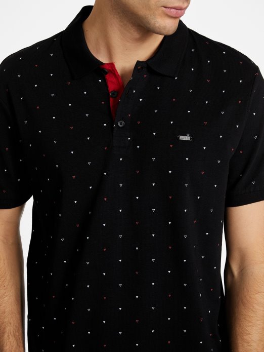 Guess Shopping Jet Crna Eco Dev Geometrijska Polo Majica