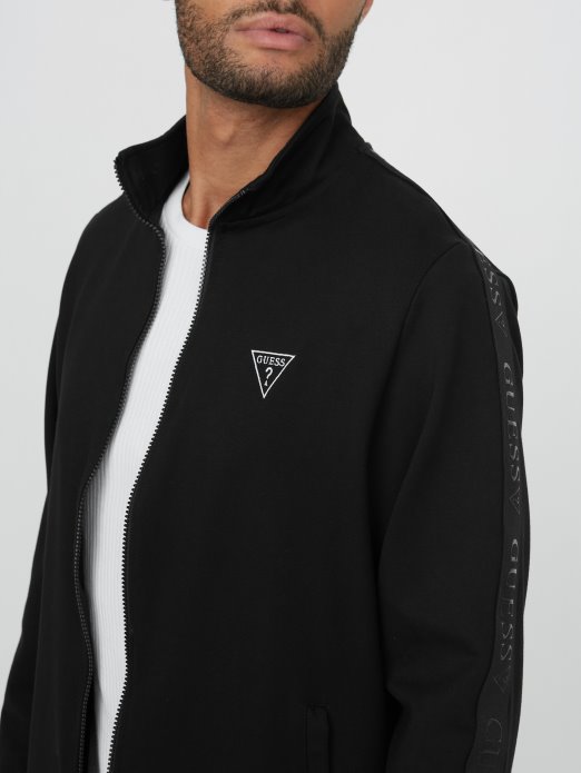 Guess Shopping Jet Crna Eko Jakna S Andrew Logom Na Patentni Zatvarač