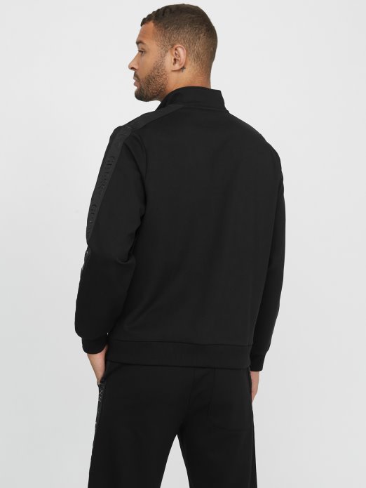 Guess Shopping Jet Crna Eko Jakna S Andrew Logom Na Patentni Zatvarač